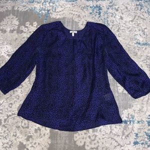 Joie silk popover animal print shirt blouse